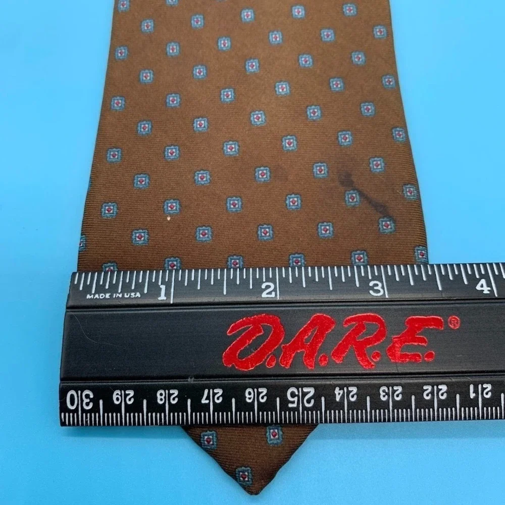 Christian Dior Tie‎ Mens Silk Geometric Pattern Woven Made USA Italy Necktie
